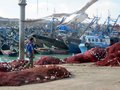 Crowded fishing port at Safi, Morocco